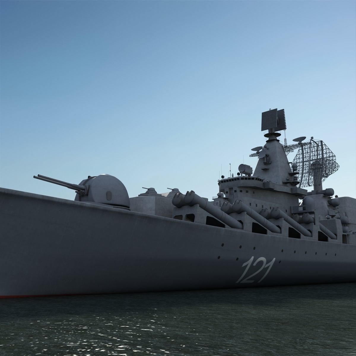 Moscow missile Cruiser 3D model_17