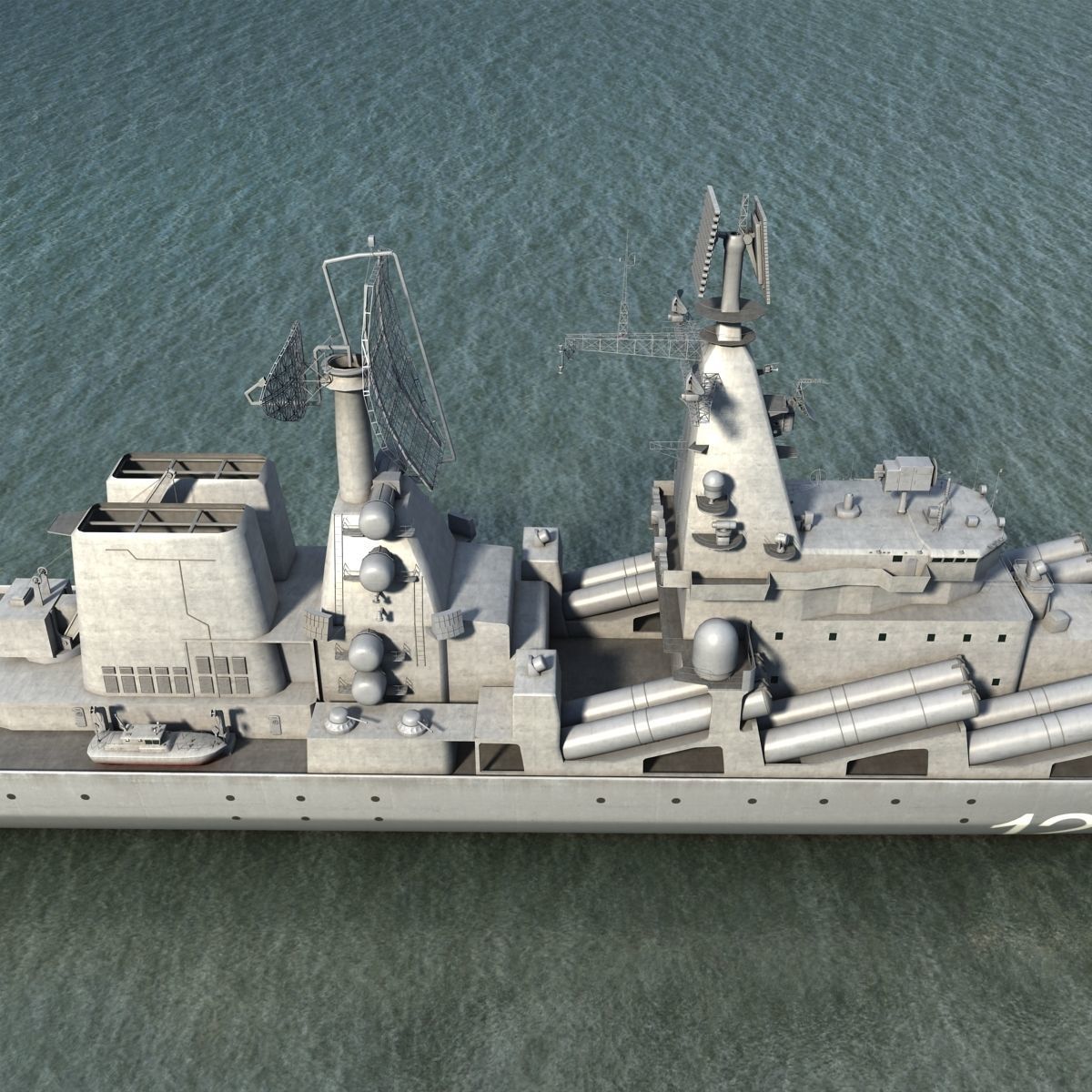 Moscow missile Cruiser 3D model_11