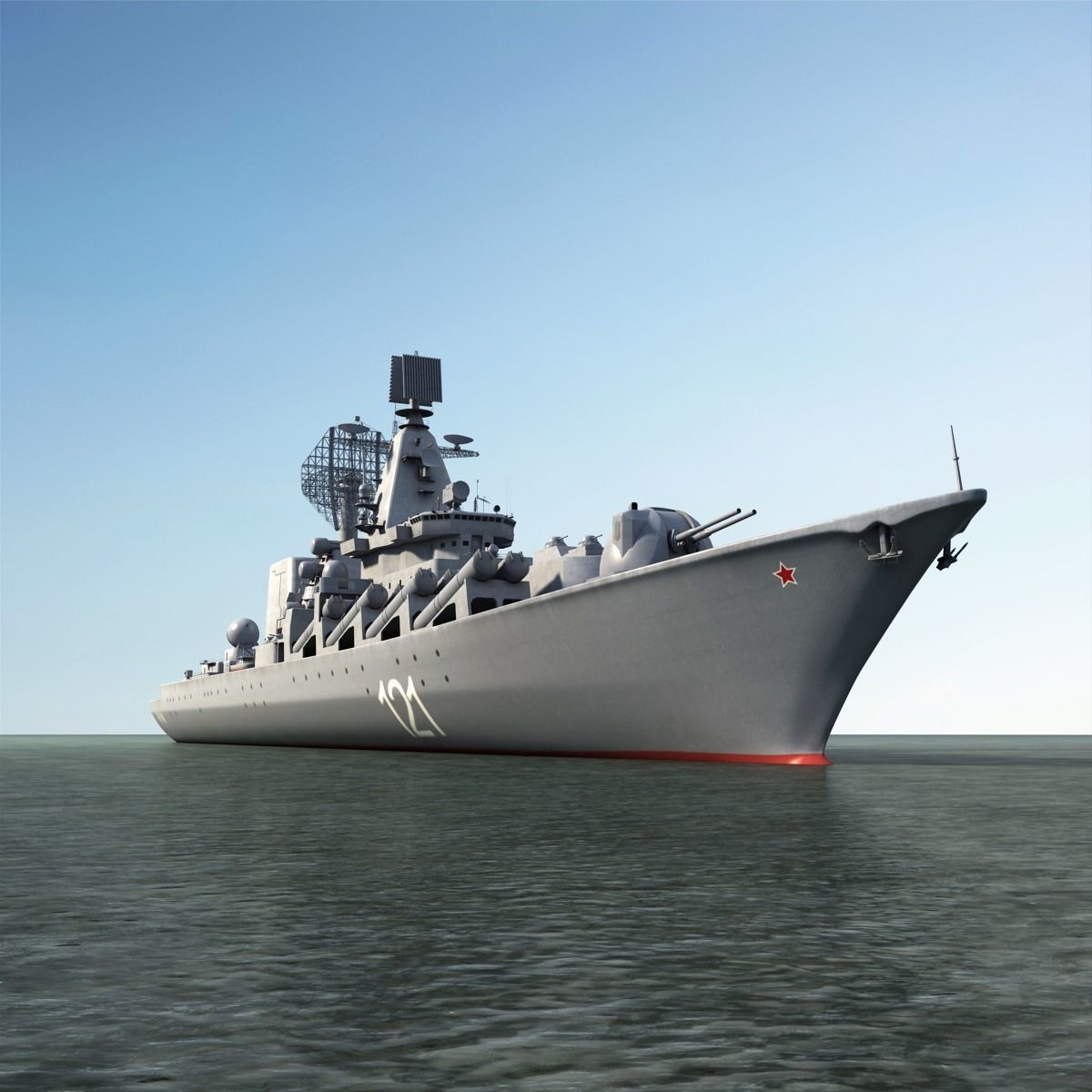 Moscow missile Cruiser 3D model_6