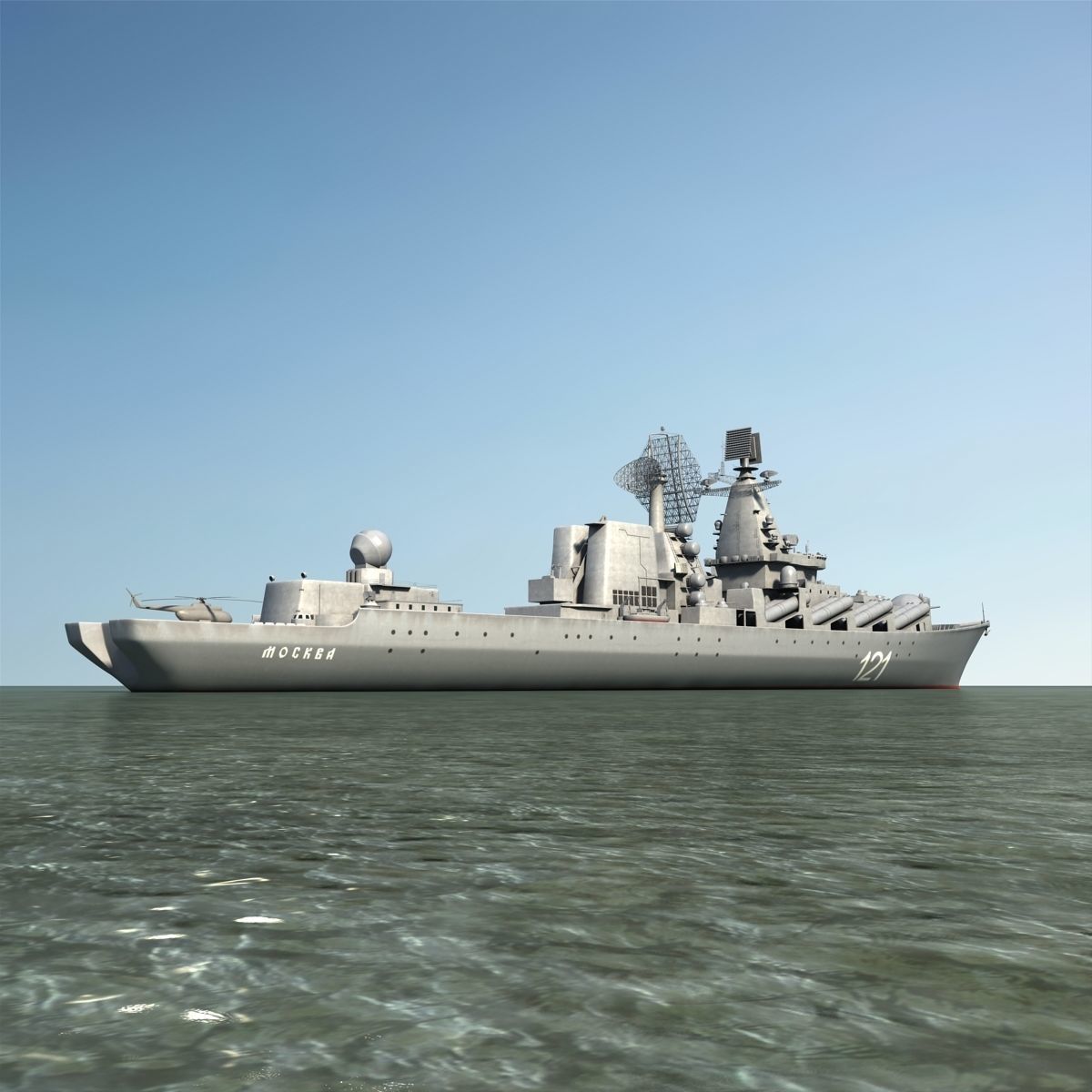Moscow missile Cruiser 3D model_3