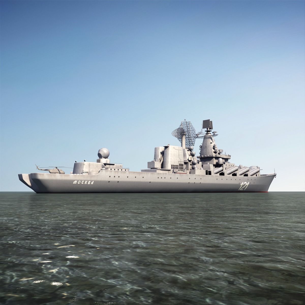 Moscow missile Cruiser 3D model_4