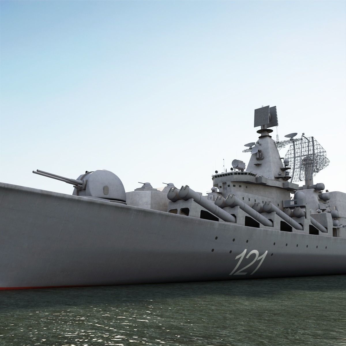 Moscow missile Cruiser 3D model_18