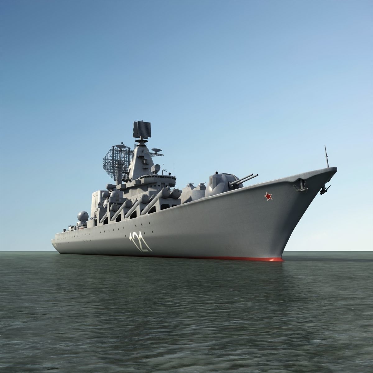 Moscow missile Cruiser 3D model_5