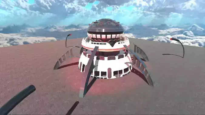 Sci-Fi Building 3 3D model