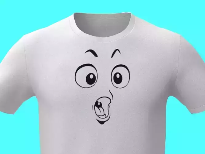 3d funny White t-shirt 