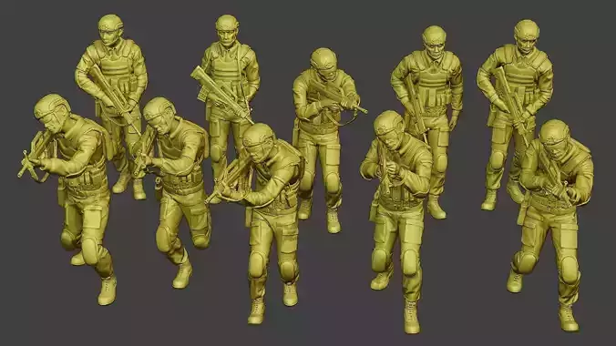 China Actual Special Forces PAP Pack1 3D Model Collection