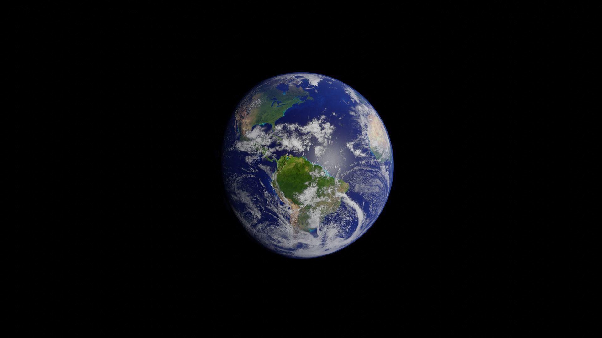 Earth with automatic dark side illumination 3D model_15