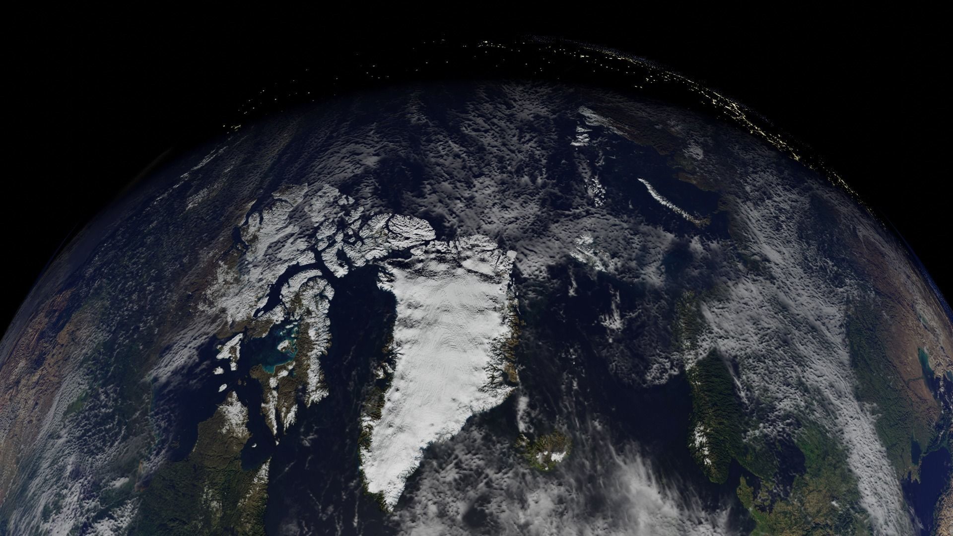 Earth with automatic dark side illumination 3D model_30