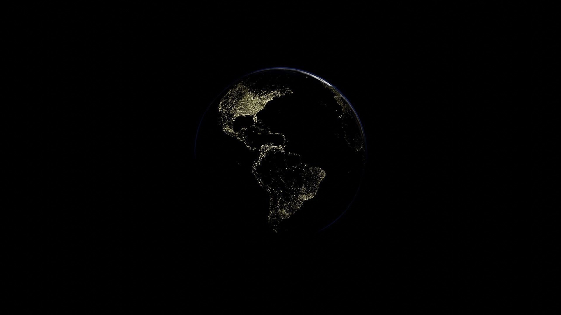 Earth with automatic dark side illumination 3D model_21