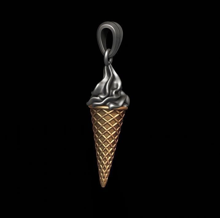 ice cream pendant 3d 3D print model_2