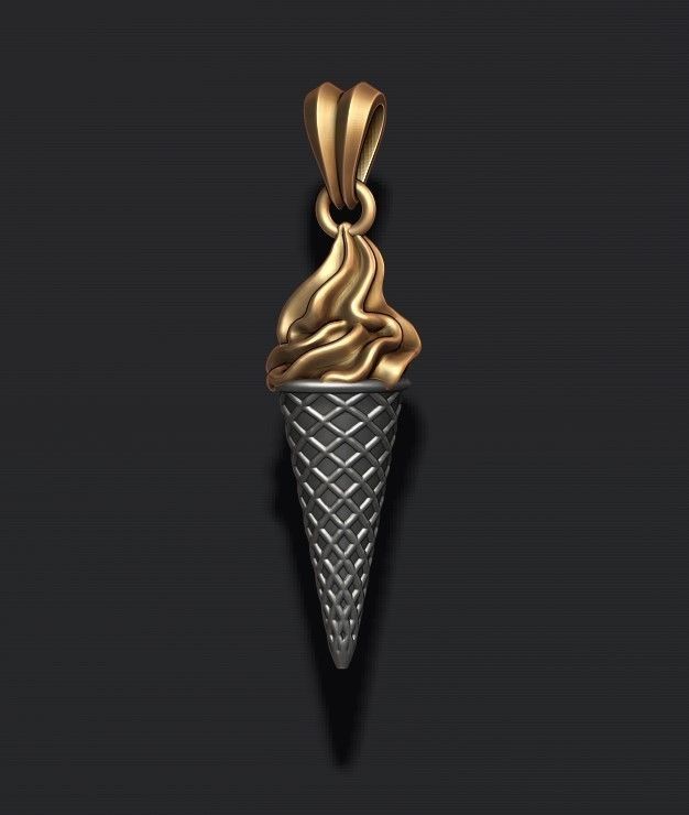 ice cream pendant 3d 3D print model_3