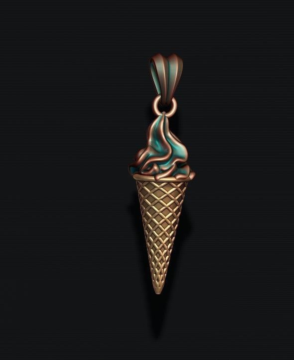 ice cream pendant 3d 3D print model_5