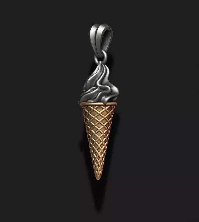ice cream pendant 3d 3D print model_0