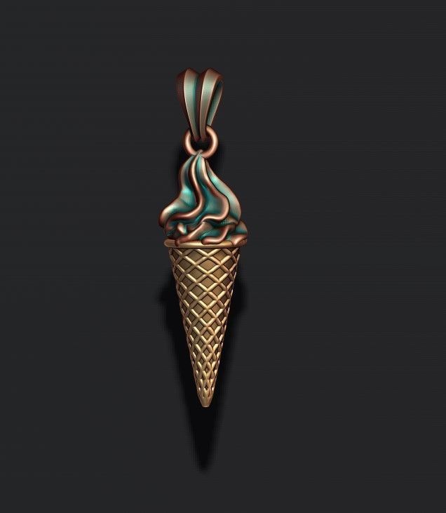 ice cream pendant 3d 3D print model_4