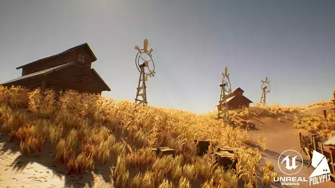 Stylized Farm Low-poly 3D model