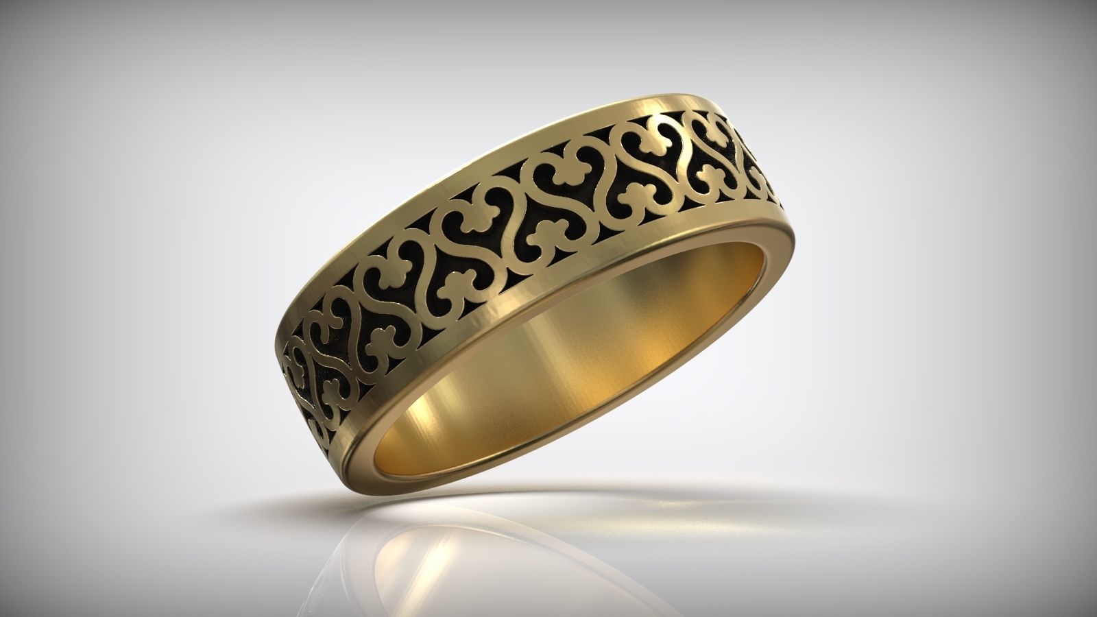 Eternity Pattern East Style Wedding Band 3D print model_3