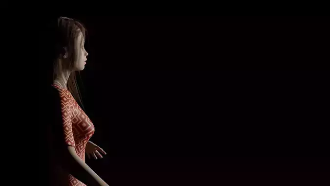 Female model woman in dress