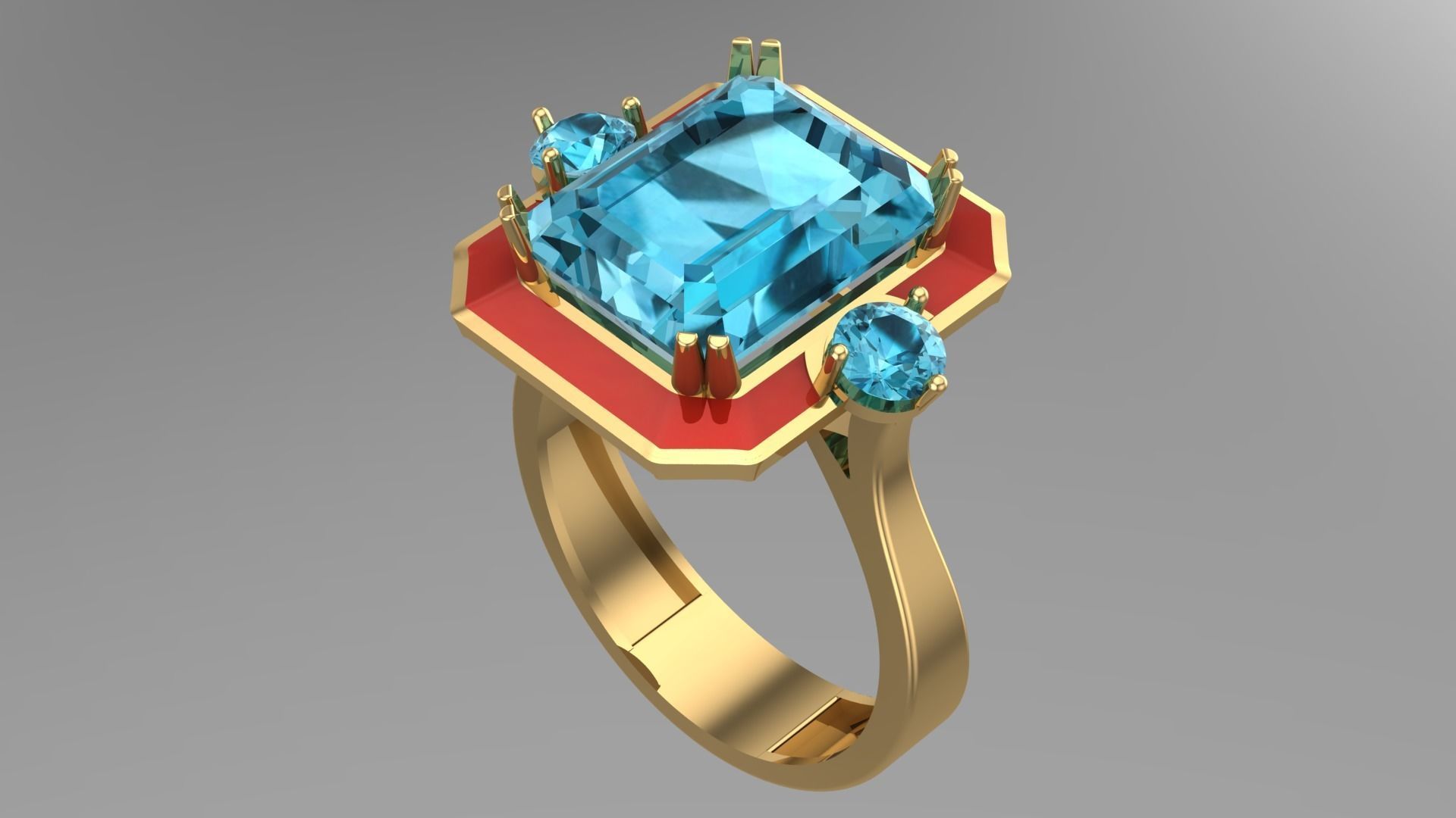 ZICRON STONE SET WAX 3D print model_1