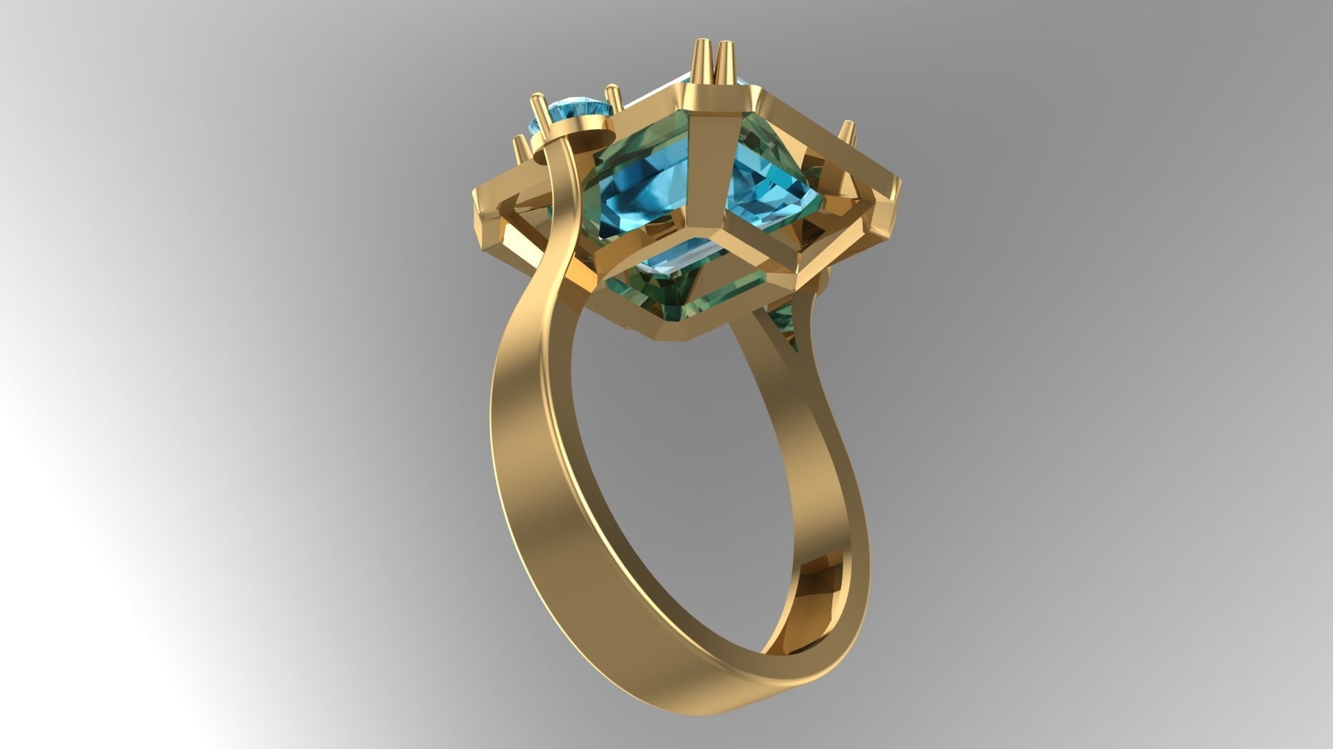 ZICRON STONE SET WAX 3D print model_23