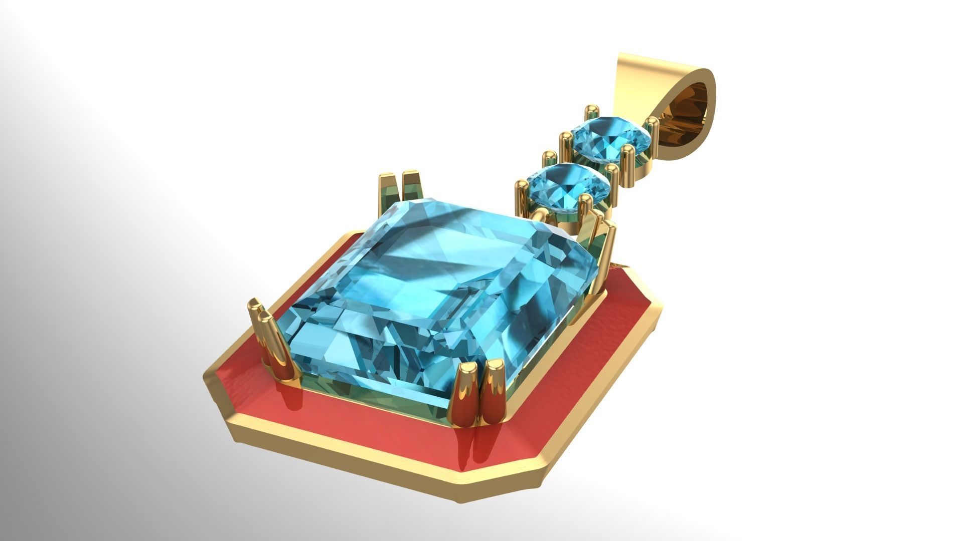 ZICRON STONE SET WAX 3D print model_3