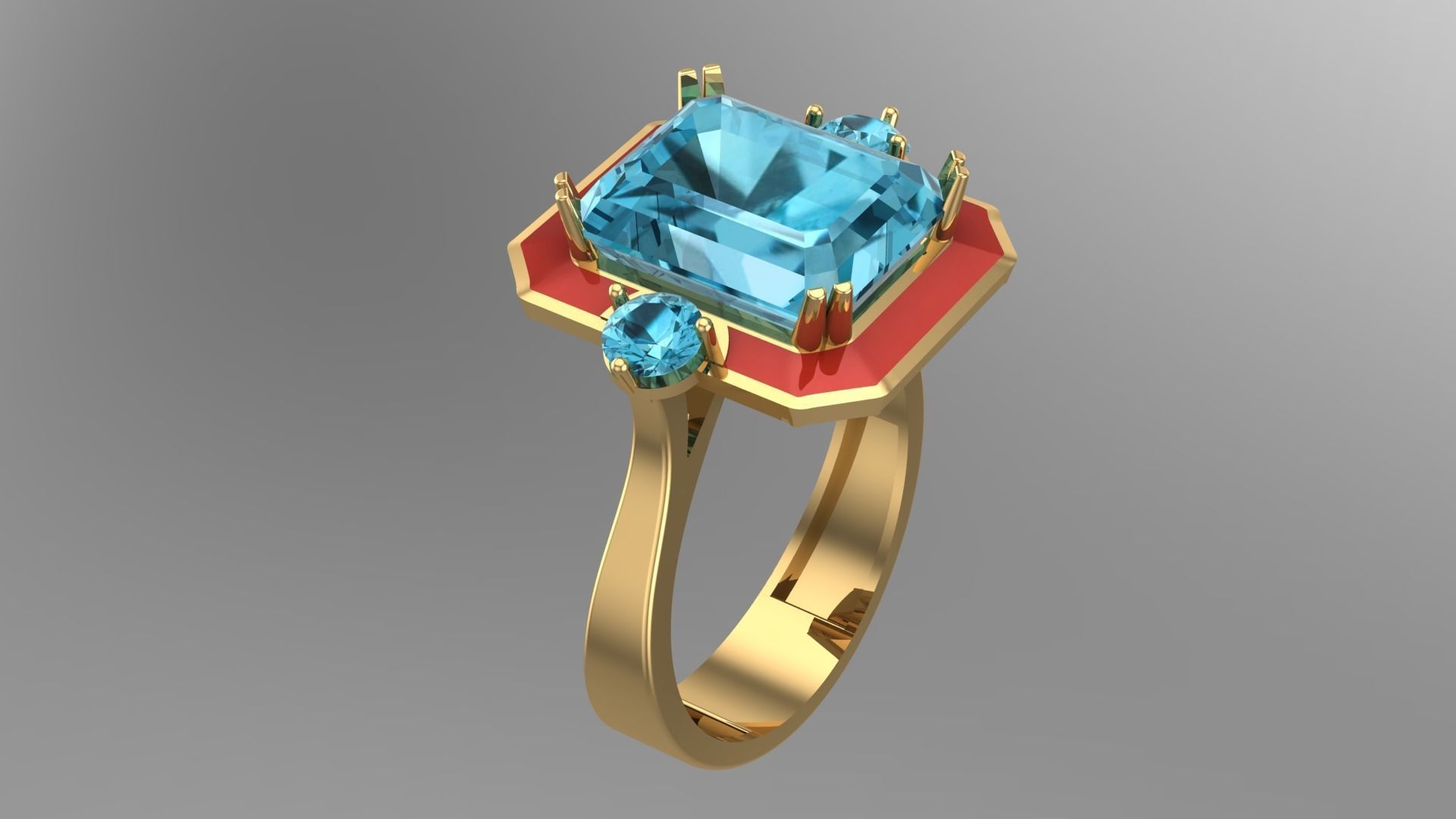 ZICRON STONE SET WAX 3D print model_24