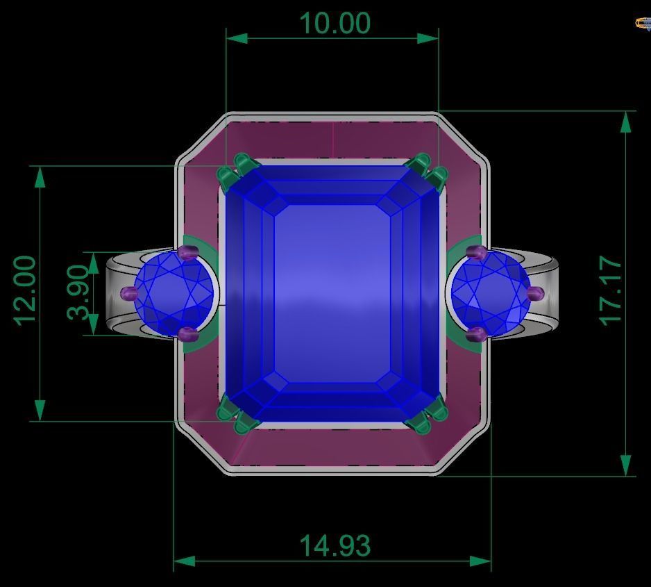 ZICRON STONE SET WAX 3D print model_12