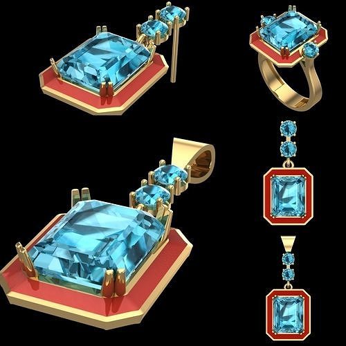 ZICRON STONE SET WAX 3D print model