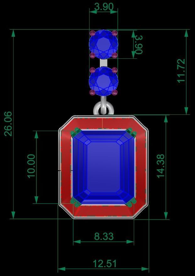 ZICRON STONE SET WAX 3D print model_7