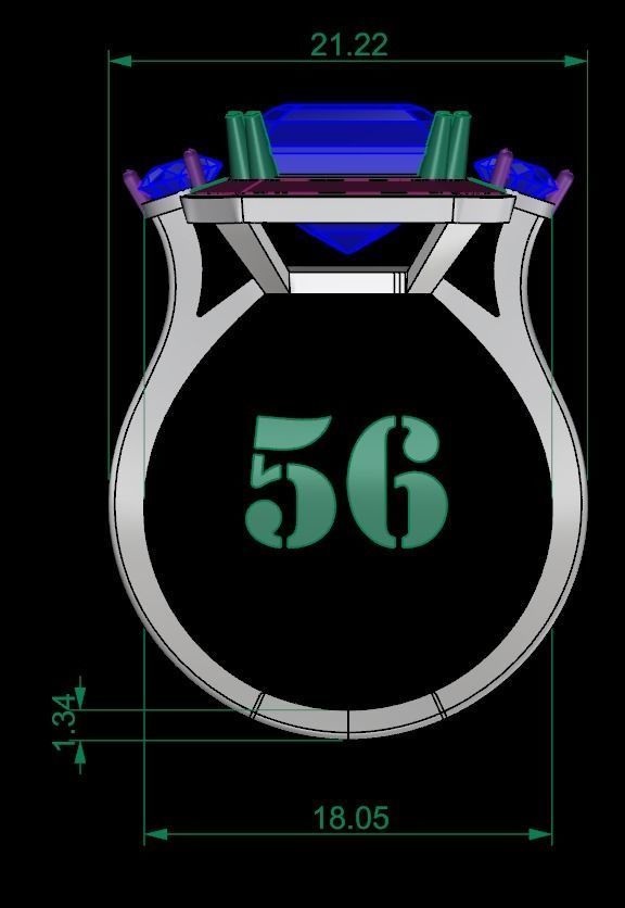 ZICRON STONE SET WAX 3D print model_11