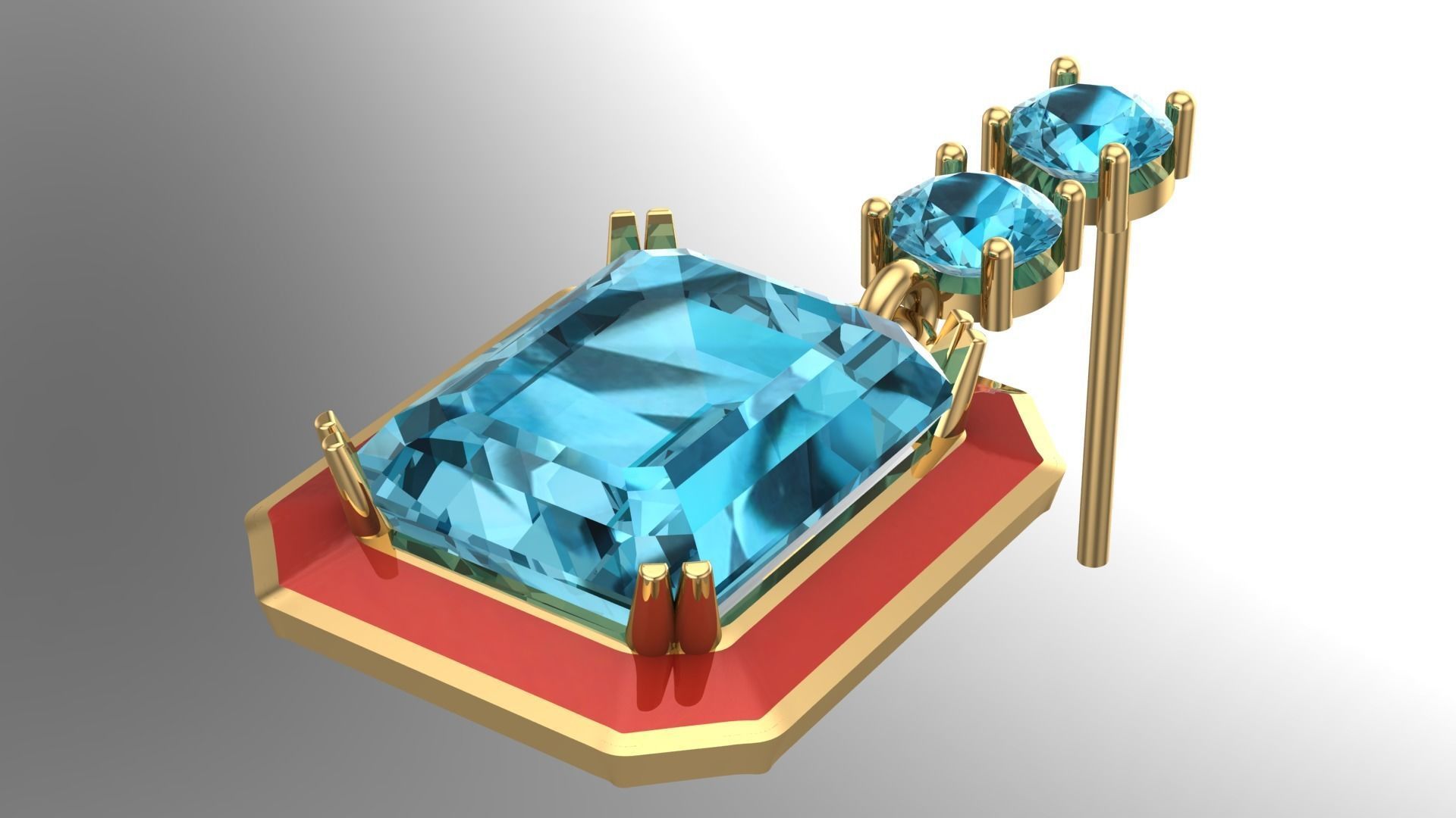 ZICRON STONE SET WAX 3D print model_14