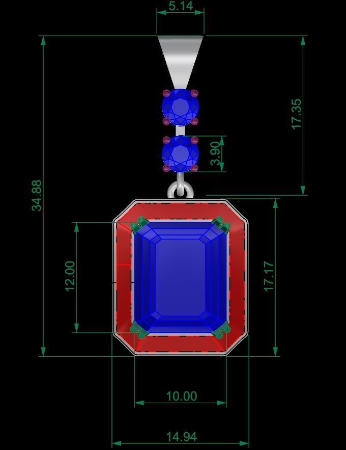 ZICRON STONE SET WAX 3D print model_8