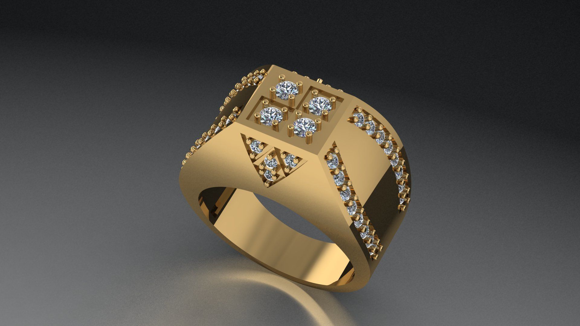 man ring 3D print model_1