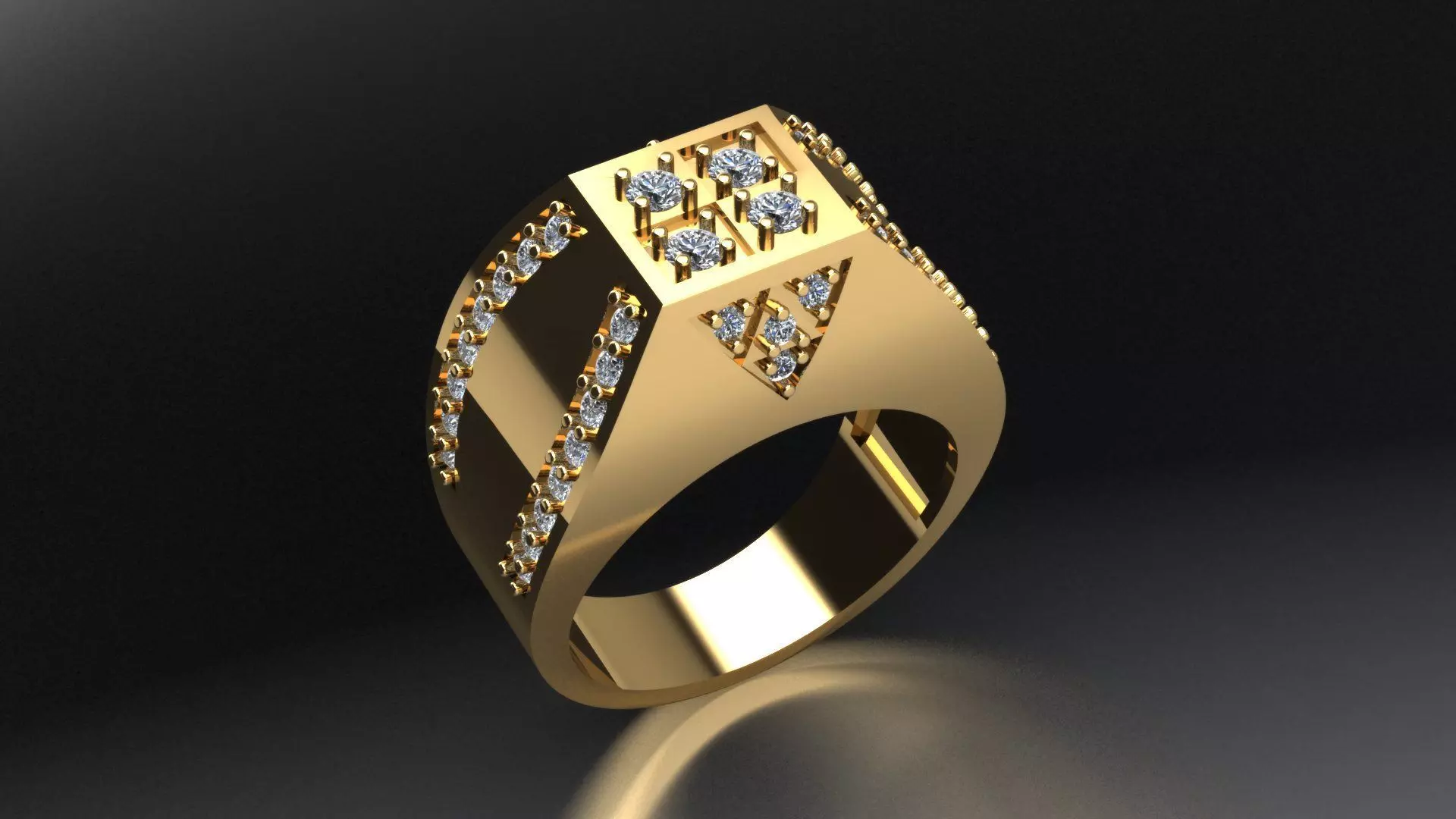 man ring 3D print model_0
