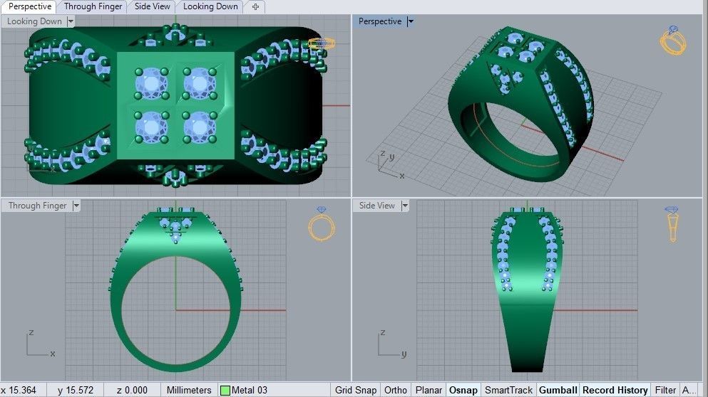 man ring 3D print model_3
