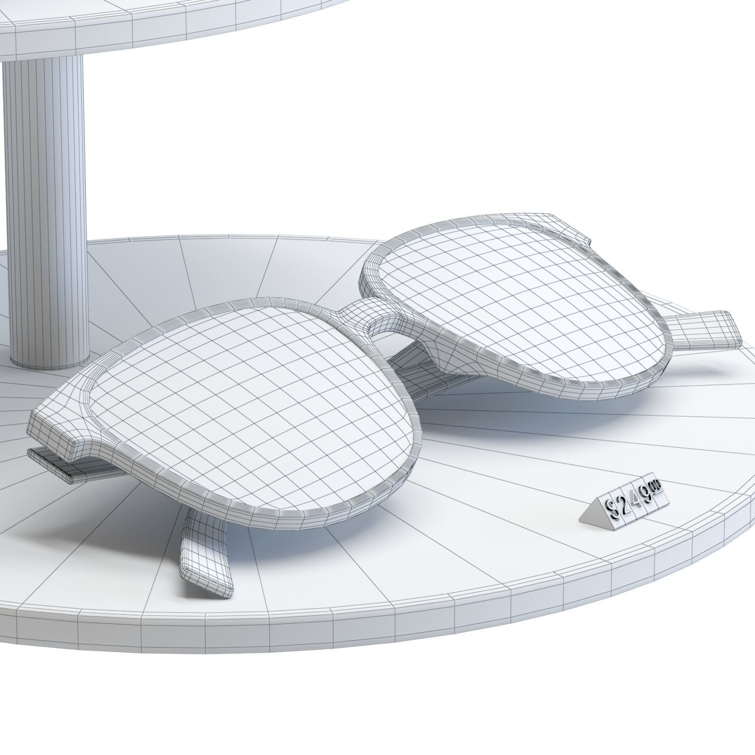 Store Display - Sunglasses - Dior - Flag 1 Black 3D model_10