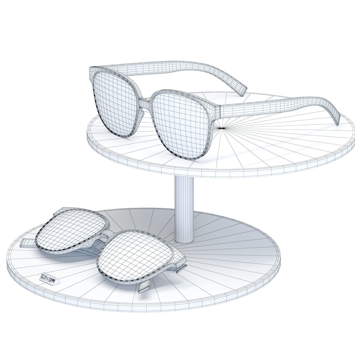 Store Display - Sunglasses - Dior - Flag 1 Black 3D model_8