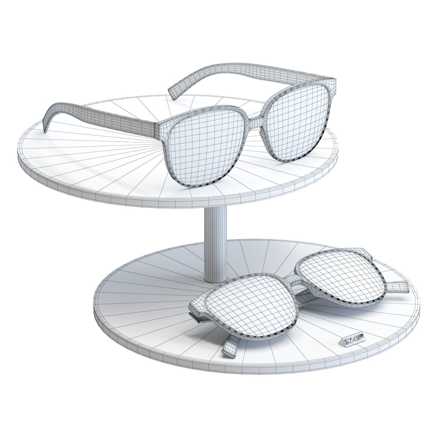 Store Display - Sunglasses - Dior - Flag 1 Black 3D model_6