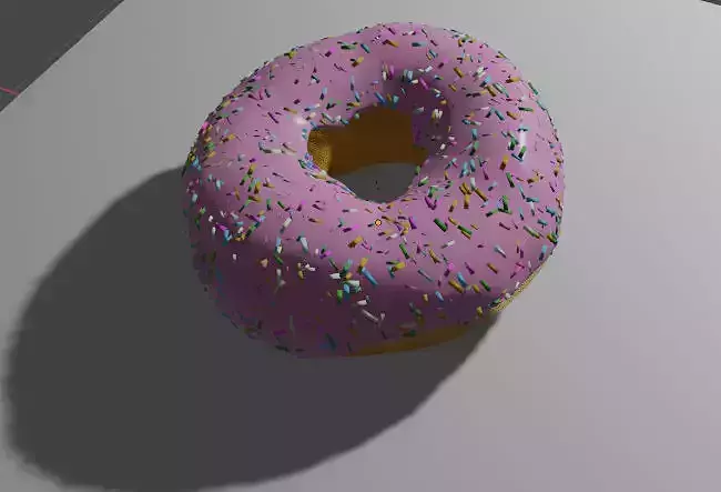 DONUT with pink icing BLENDER FILE