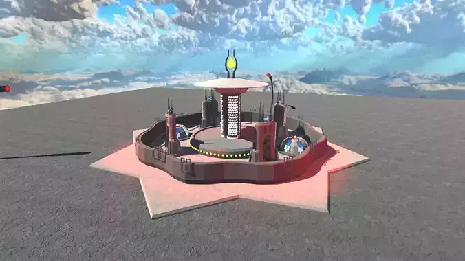 Sci-Fi Building 4 3D model