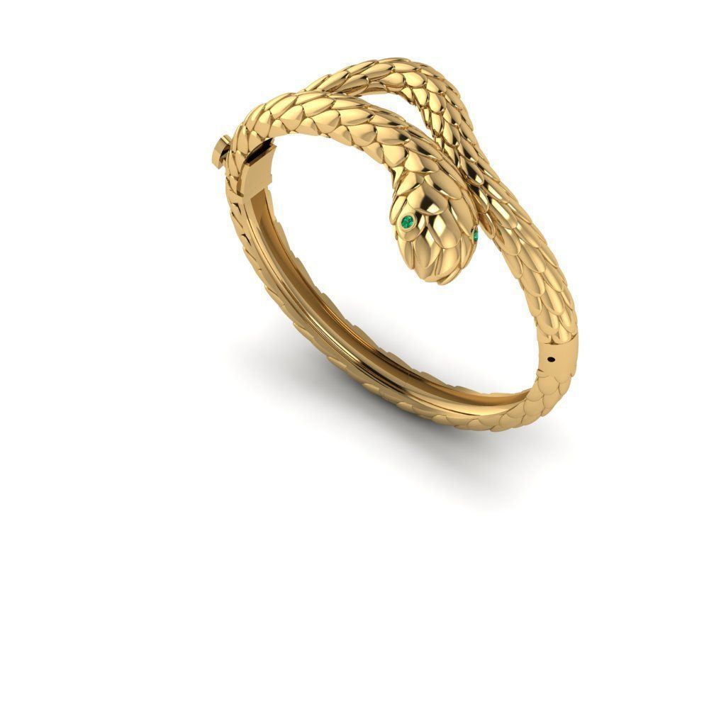 Viper Snake Bracelet Bangle 3D print model 3D print model_2