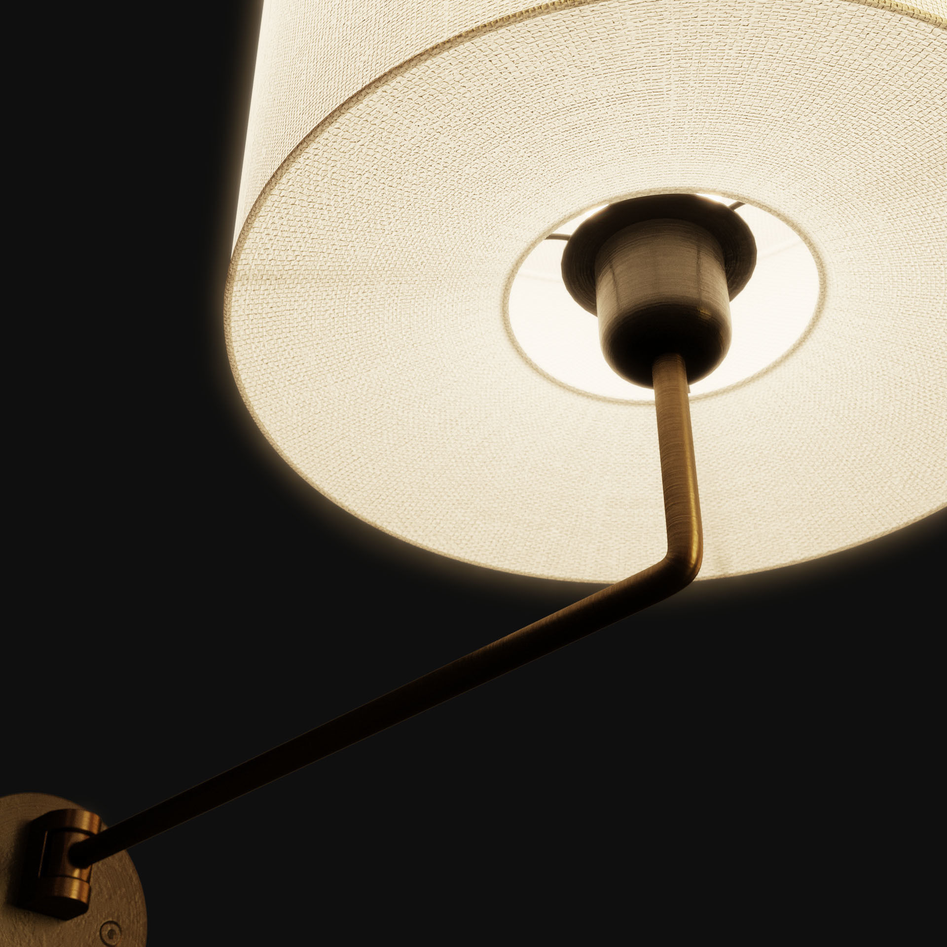 Lamp Wall Bedside Gubi Gravity Large Low-poly 3D model_4