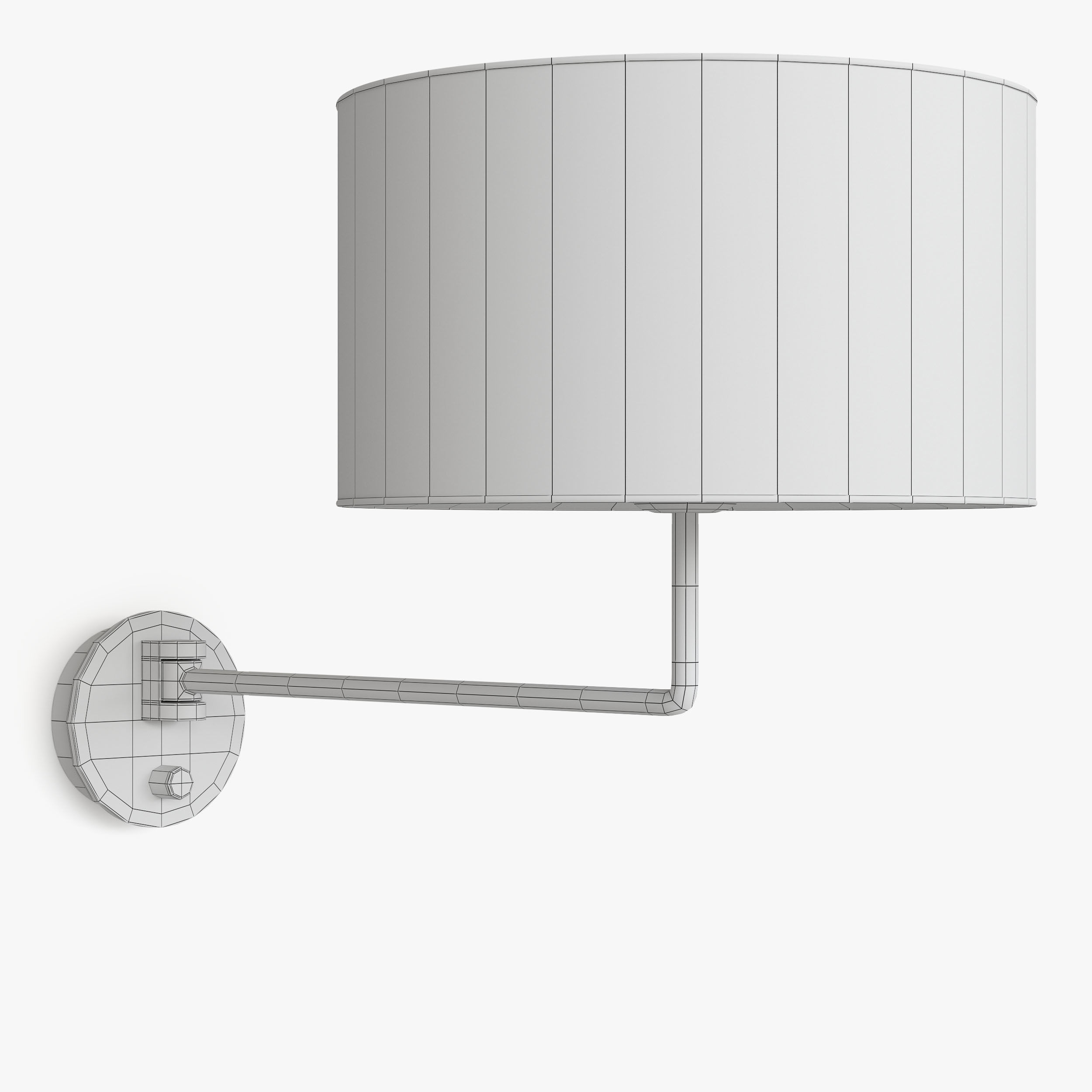 Lamp Wall Bedside Gubi Gravity Large Low-poly 3D model_1