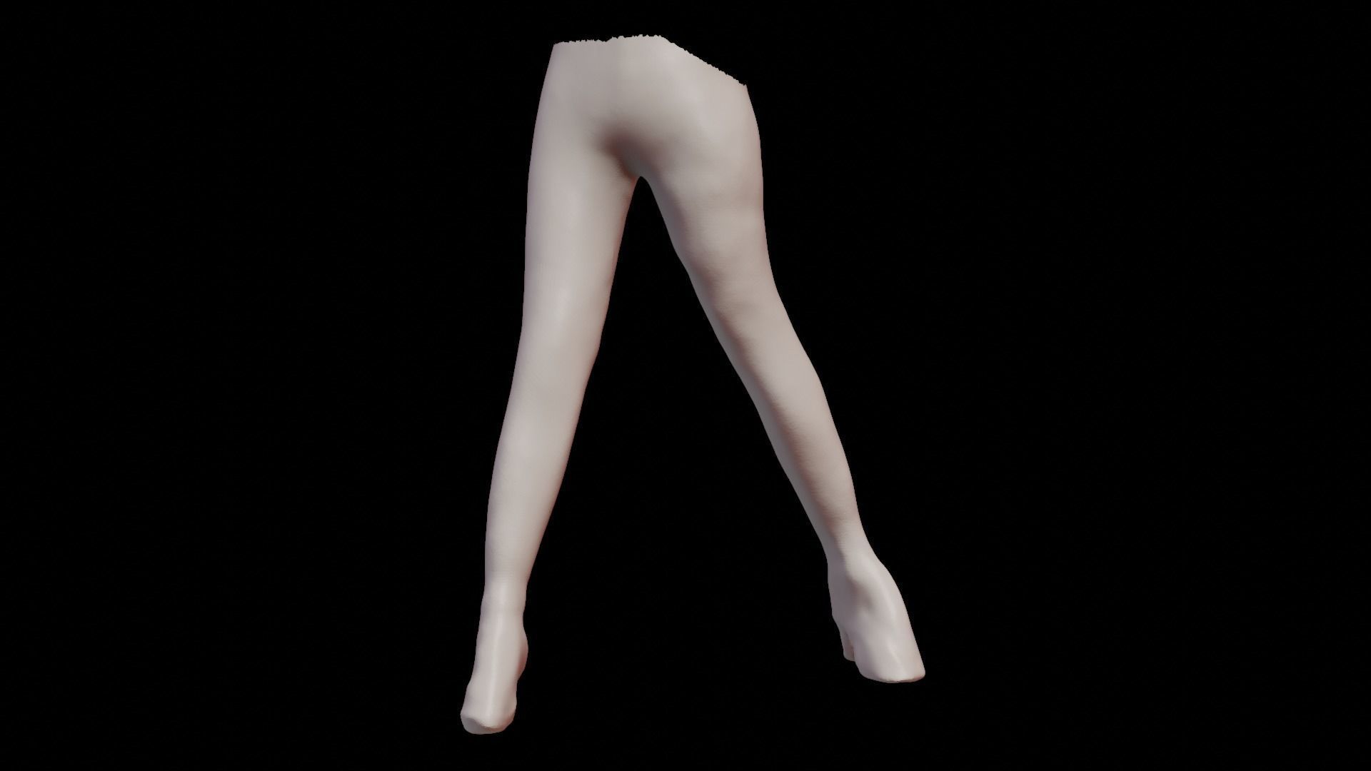 Realistic female legs and hips Sculpt 3D model_1