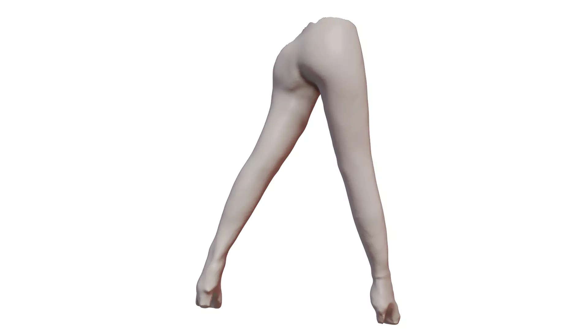Realistic female legs and hips Sculpt 3D model_0