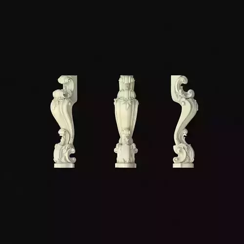 leg High quality 3d models for processing on a cnc machine 