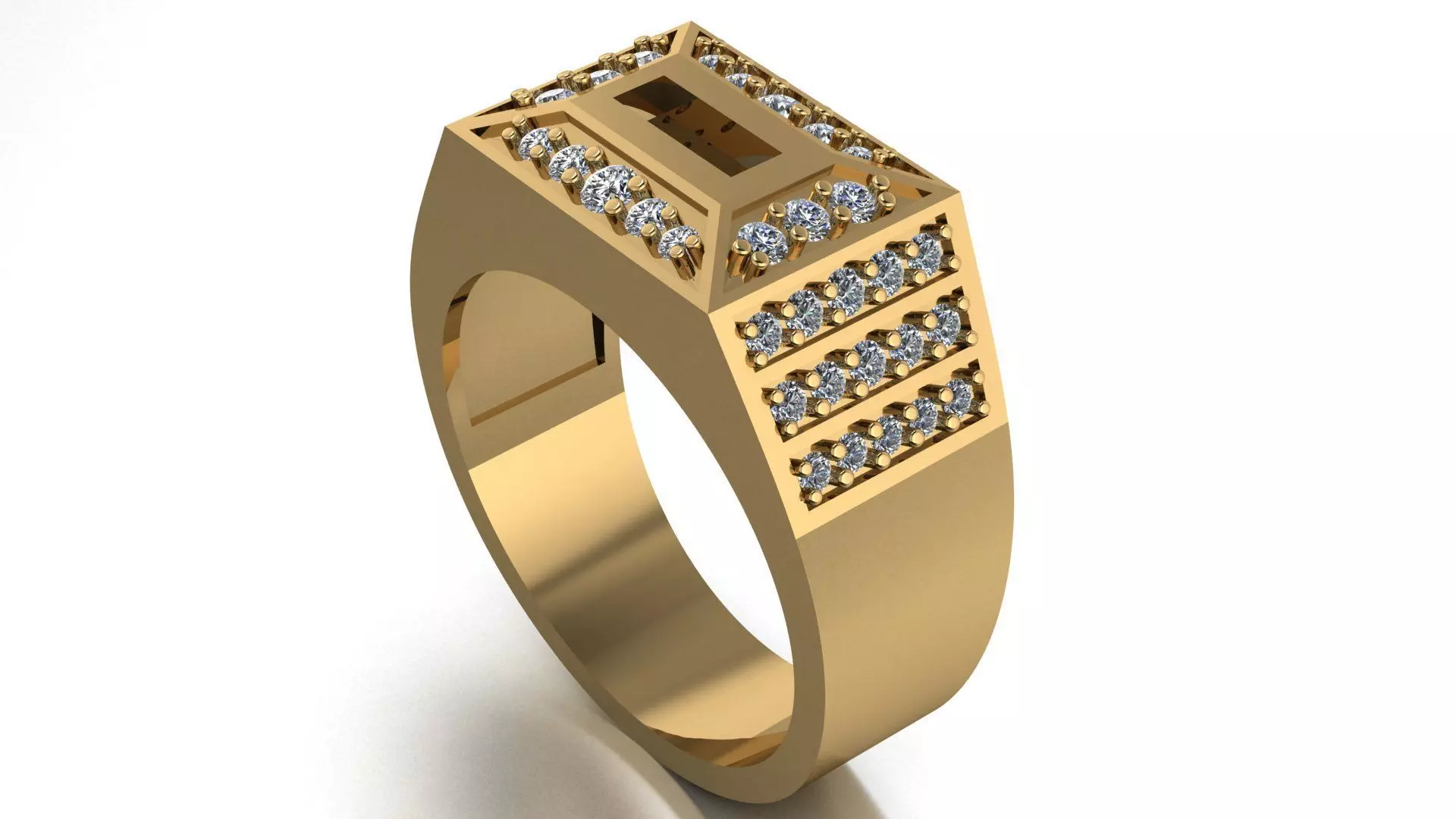 man ring 3D print model_0