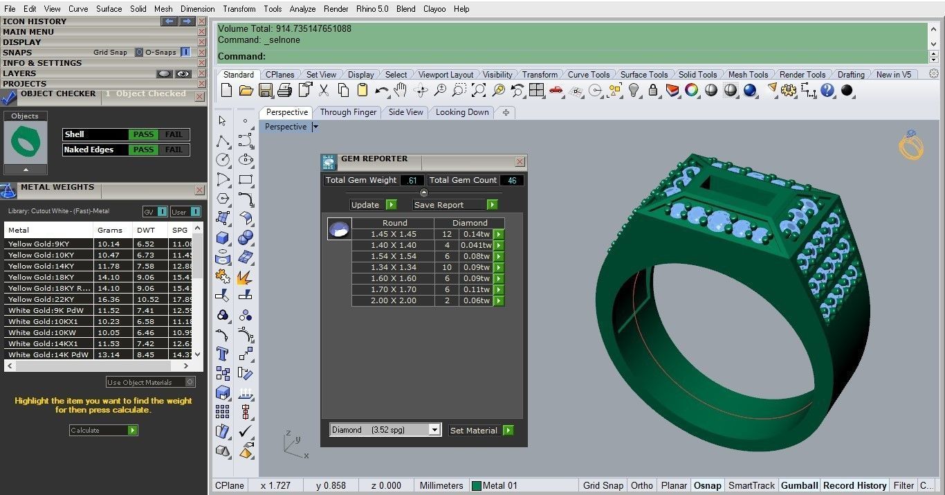 man ring 3D print model_3