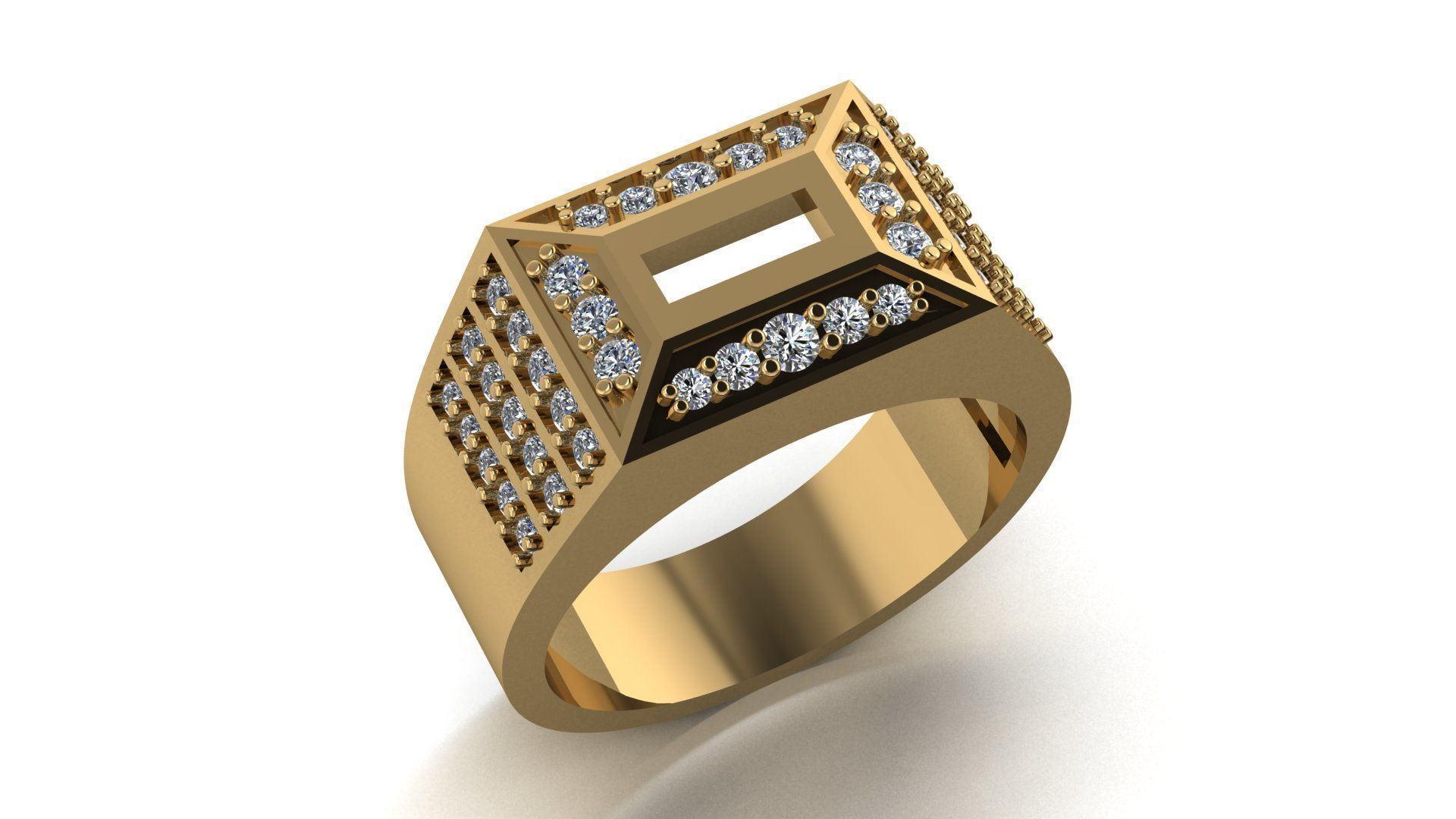 man ring 3D print model_1