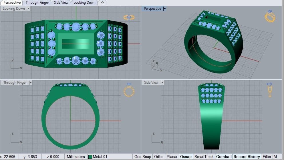 man ring 3D print model_4