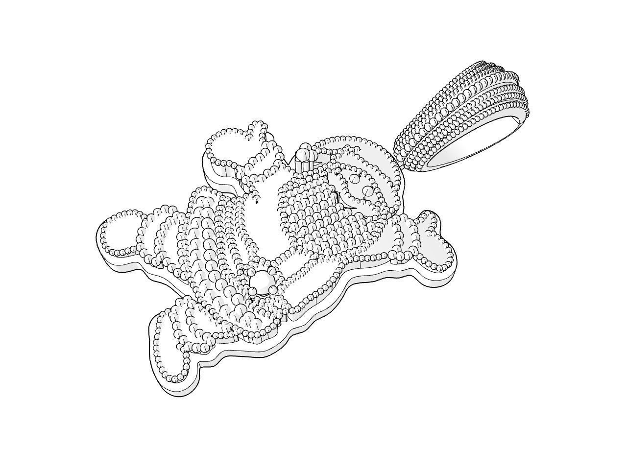 Santa Claus pendant stl files verified 3D print model_22